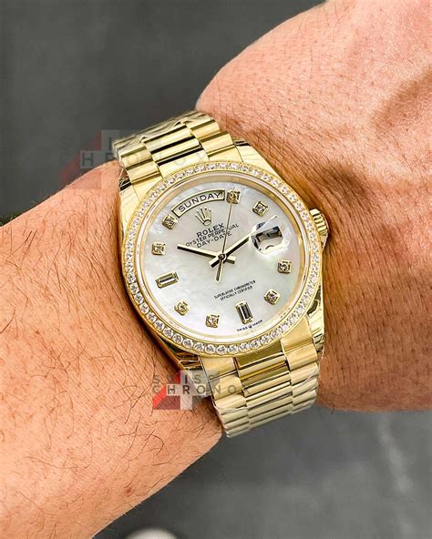 rolex daydate yellow gold|rolex gold day date 36mm.